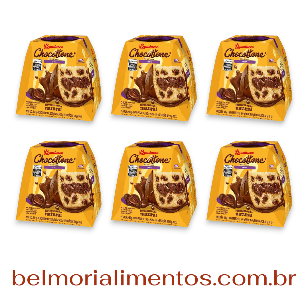 Kit 6 Chocottone Maxi Bauducco Trufa 450g Chocottone Maxi Bauducco 450g Trufa